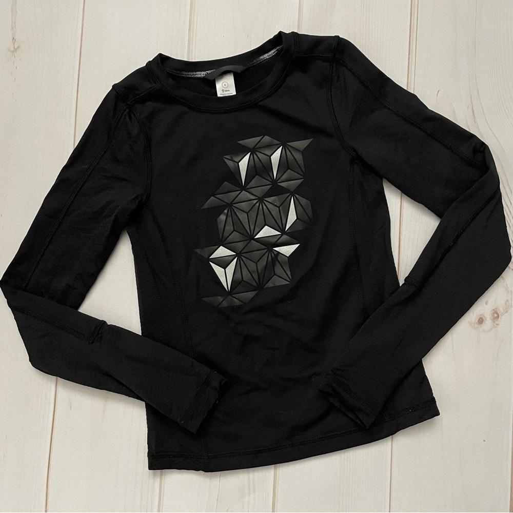 Ivivva Black Embellished Long Sleeve Top